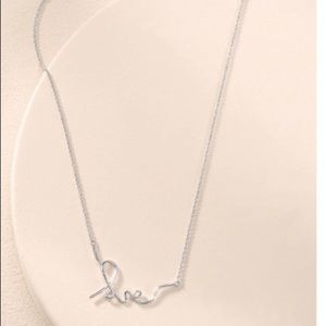 🌸Stella & Dot Silver Love Necklace